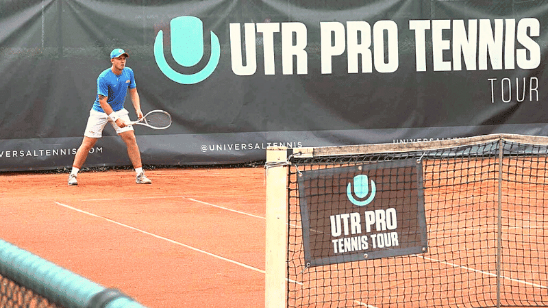 Tennis Spieler beim UTR Pro Tour Tournament 